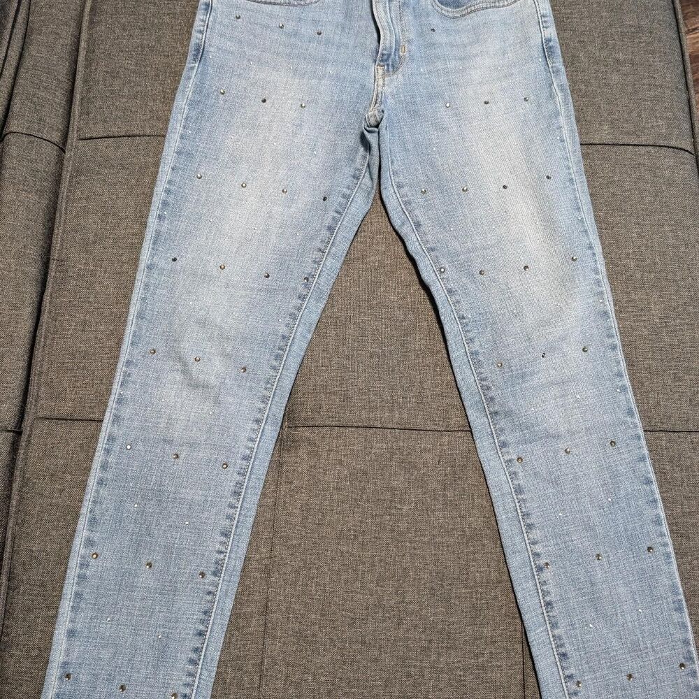 Levi's 711 Women's Size 27 Skinny Light Blue Stretch Denim Bling Sparkle Jeans